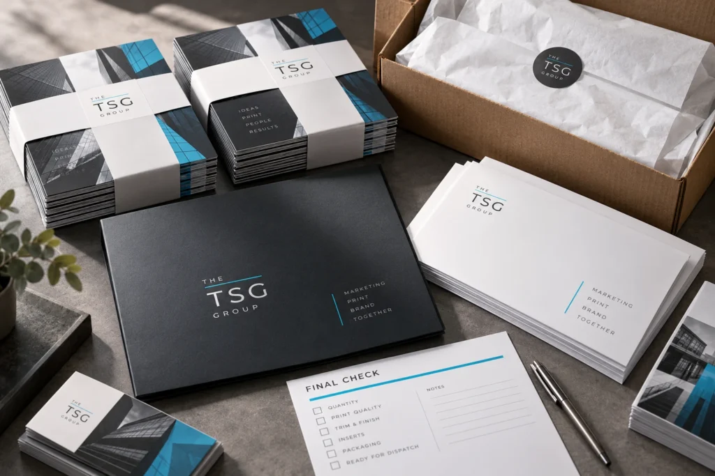 Speed and reliability shown through original TSG campaign and service imagery.