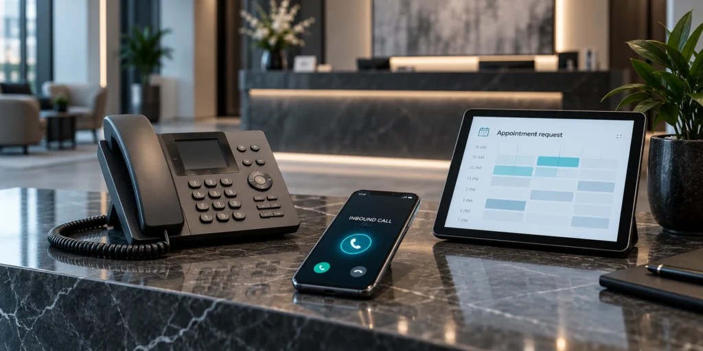 Inbound voice calls shown through original TSG campaign and service imagery.