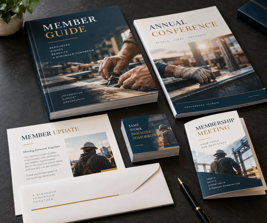 Member guides, a conference journal, an update letter and coordinated meeting materials.